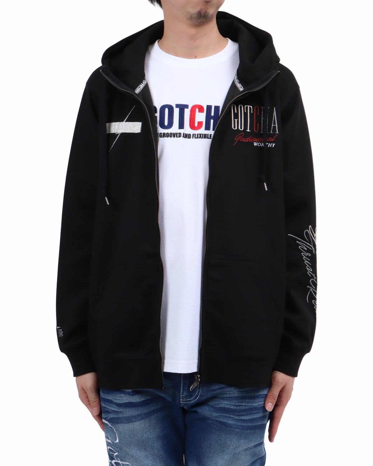 ブラック：174cm62kg(Lサイズ着用)