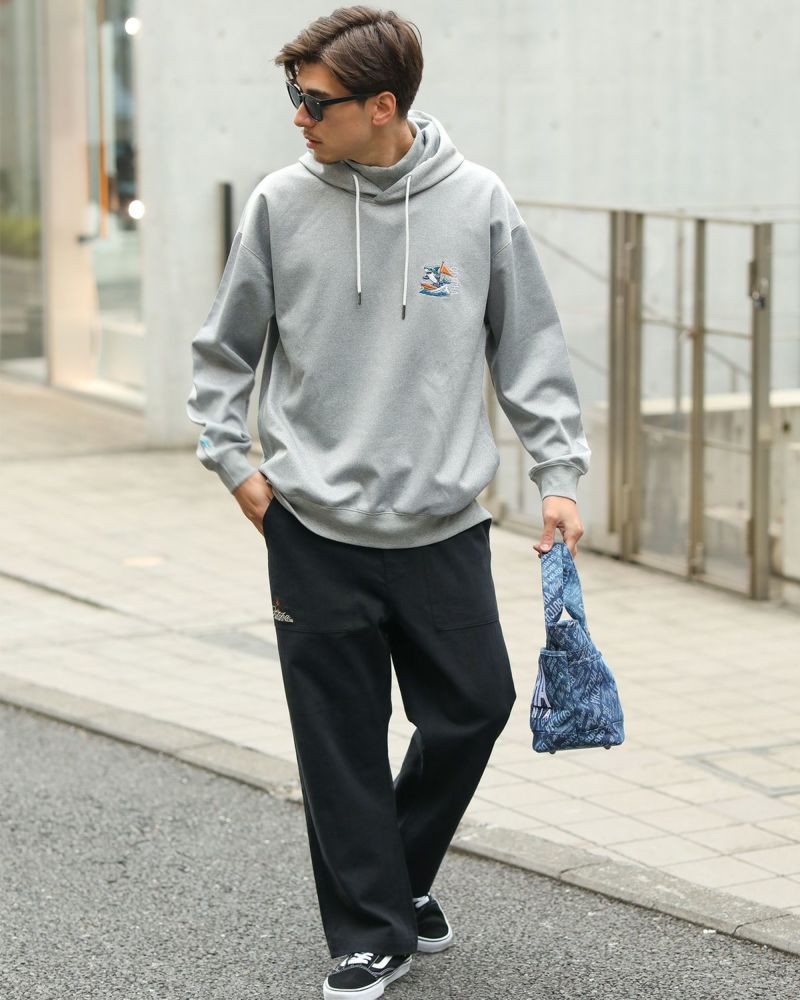 杢グレー：180cm/70kg(Lサイズ着用)