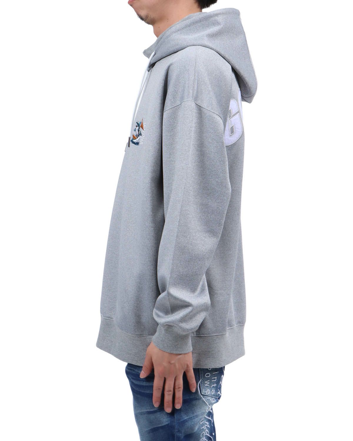 杢グレー：174cm62kg(Lサイズ着用)