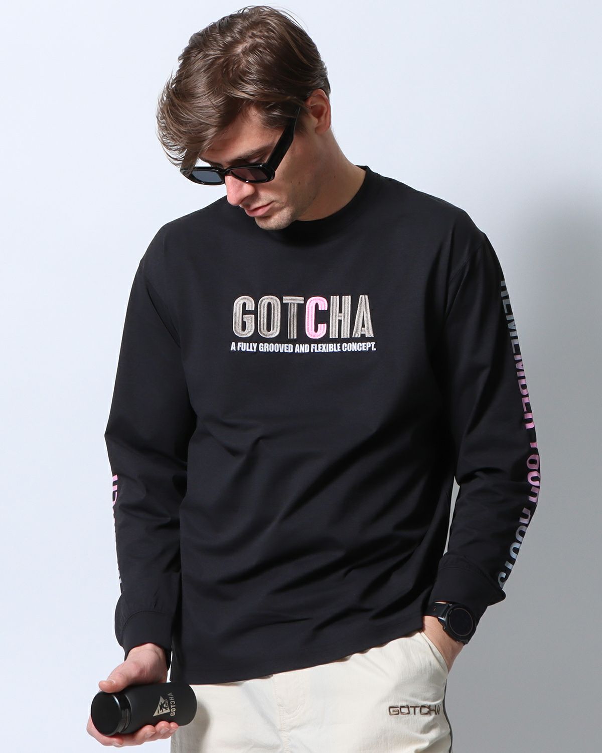 ブラック：183cm/70kg(Lサイズ着用)