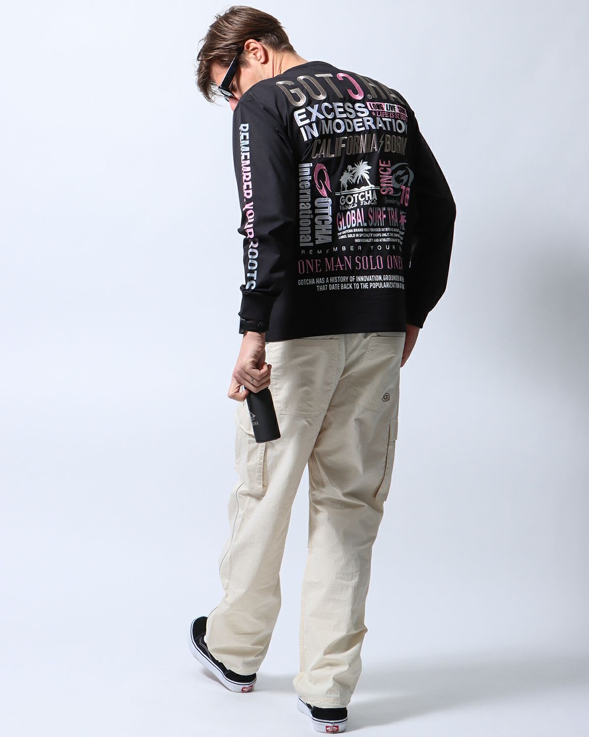 ブラック：183cm/70kg(Lサイズ着用)