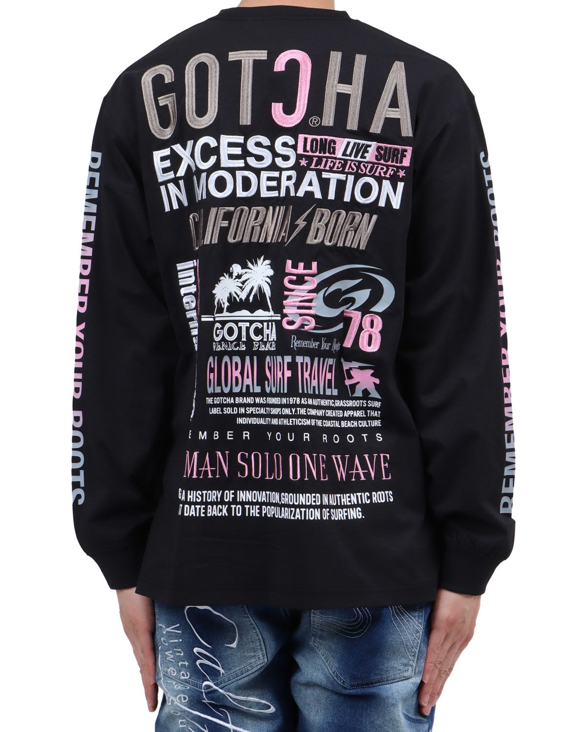 ブラック：174cm62kg(Lサイズ着用)