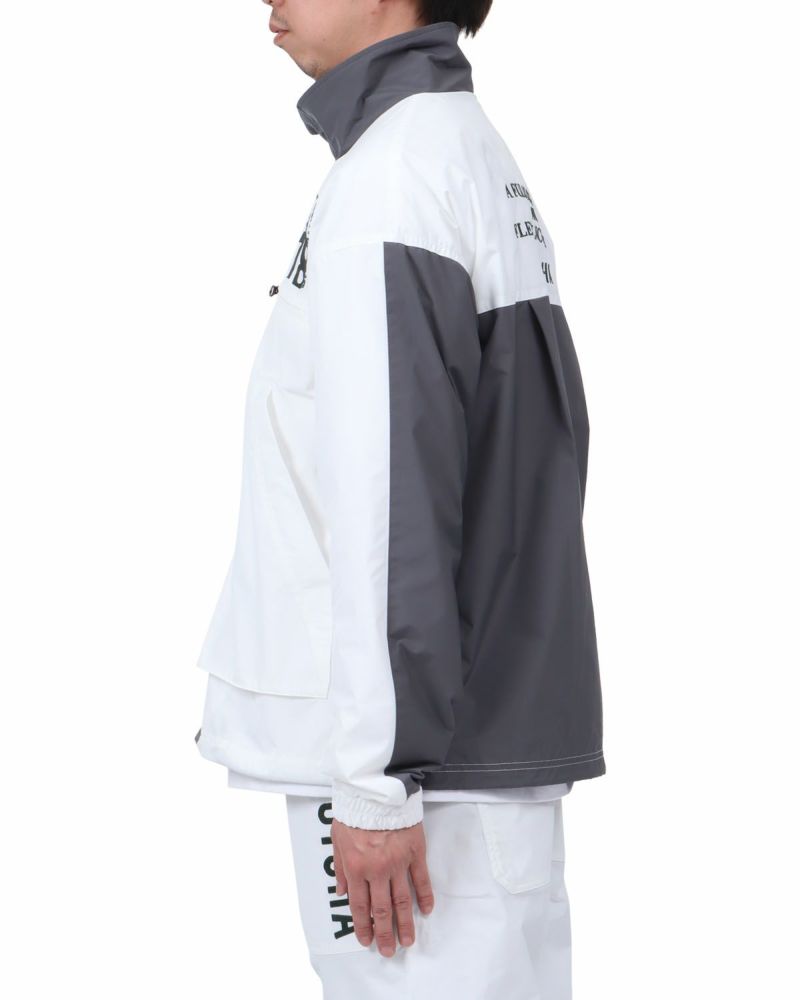 ホワイト：174cm62kg(Lサイズ着用)