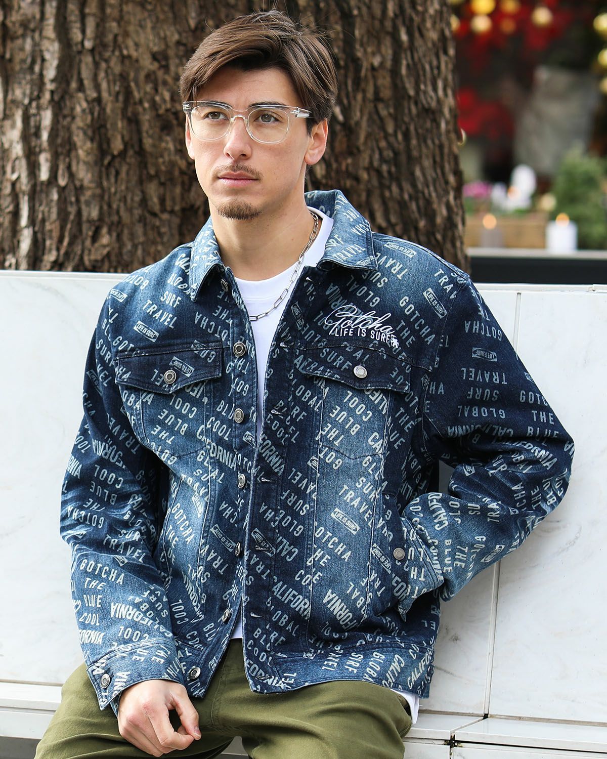 インディゴ：180cm/70kg(Lサイズ着用)