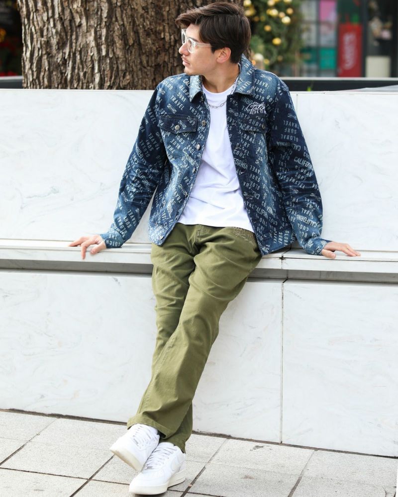 インディゴ：180cm/70kg(Lサイズ着用)