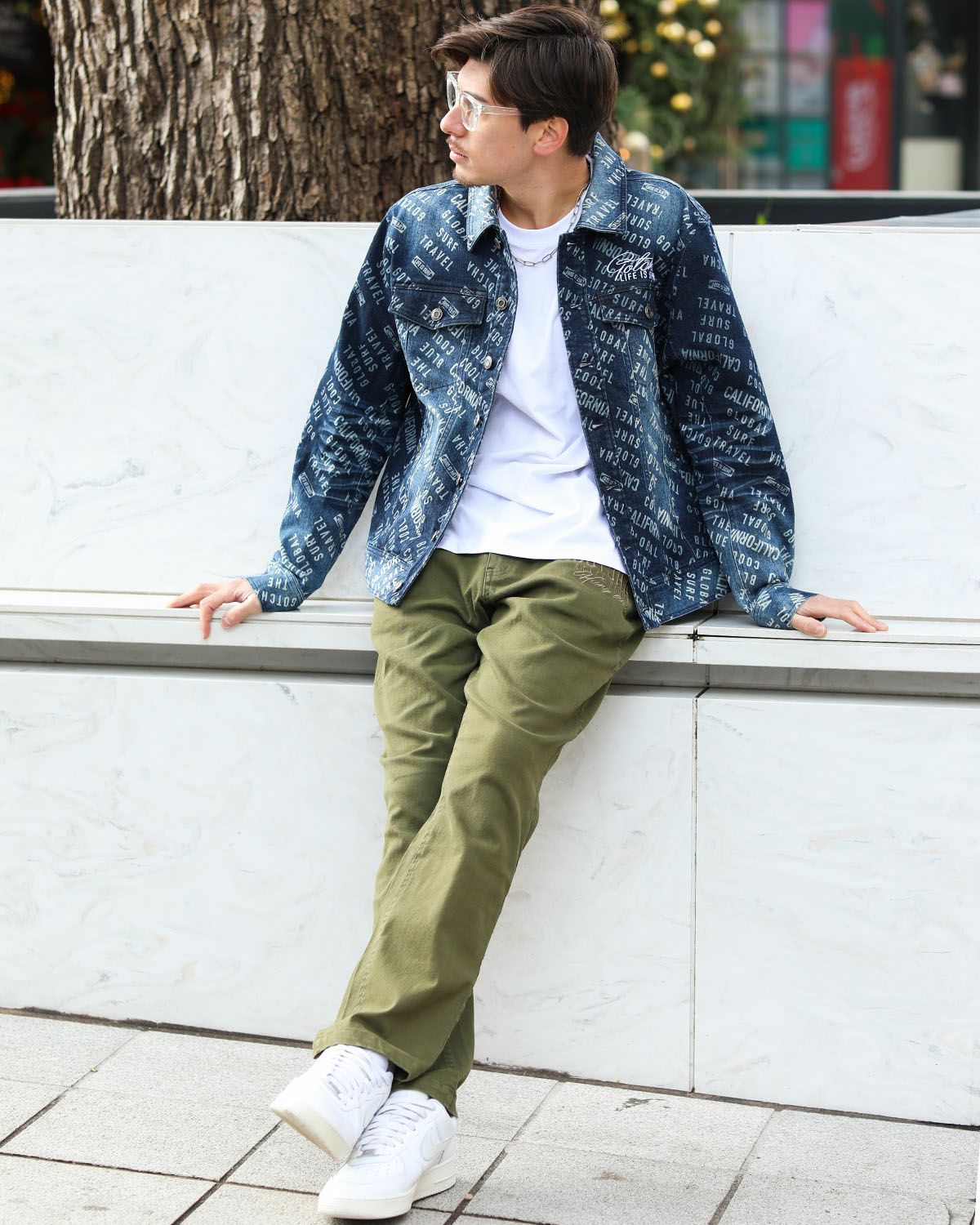 インディゴ：180cm/70kg(Lサイズ着用)