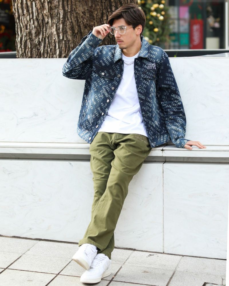 インディゴ：180cm/70kg(Lサイズ着用)