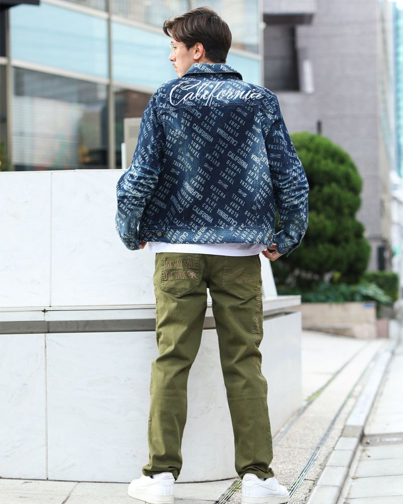 インディゴ：180cm/70kg(Lサイズ着用)