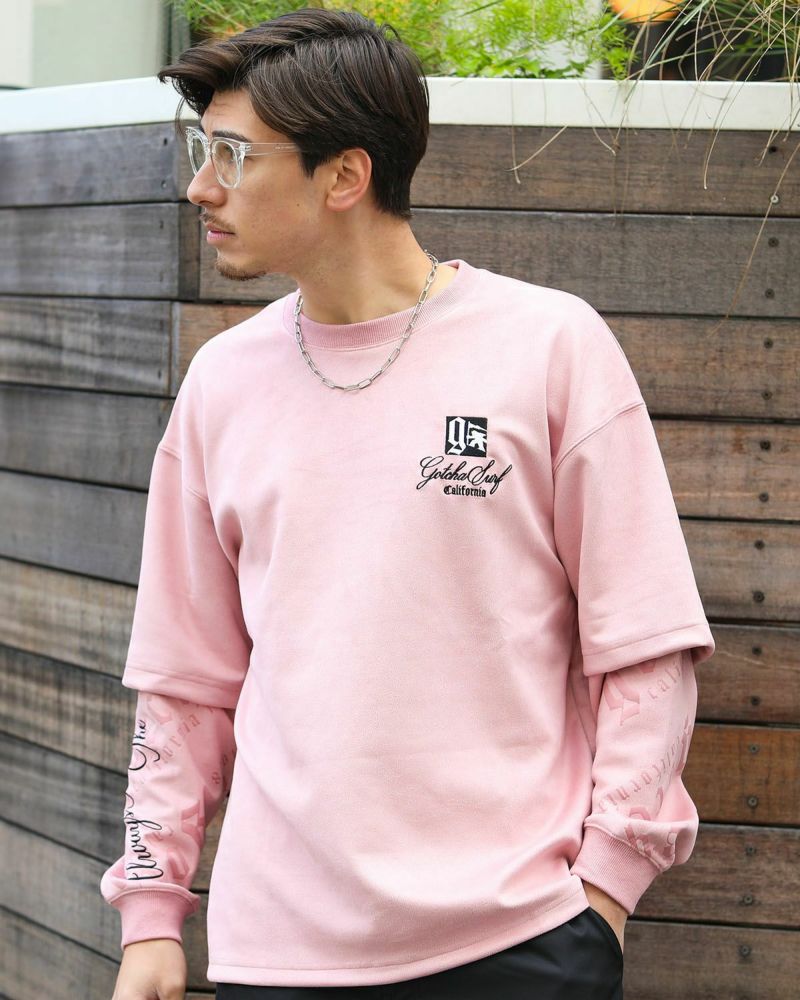 GOTCHA] ポリスウェード フェイク レイヤード ロンT | PEET ONLINE STORE
