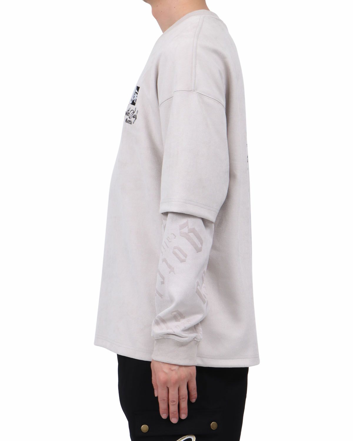 サンドベージュ：174cm62kg(Lサイズ着用)