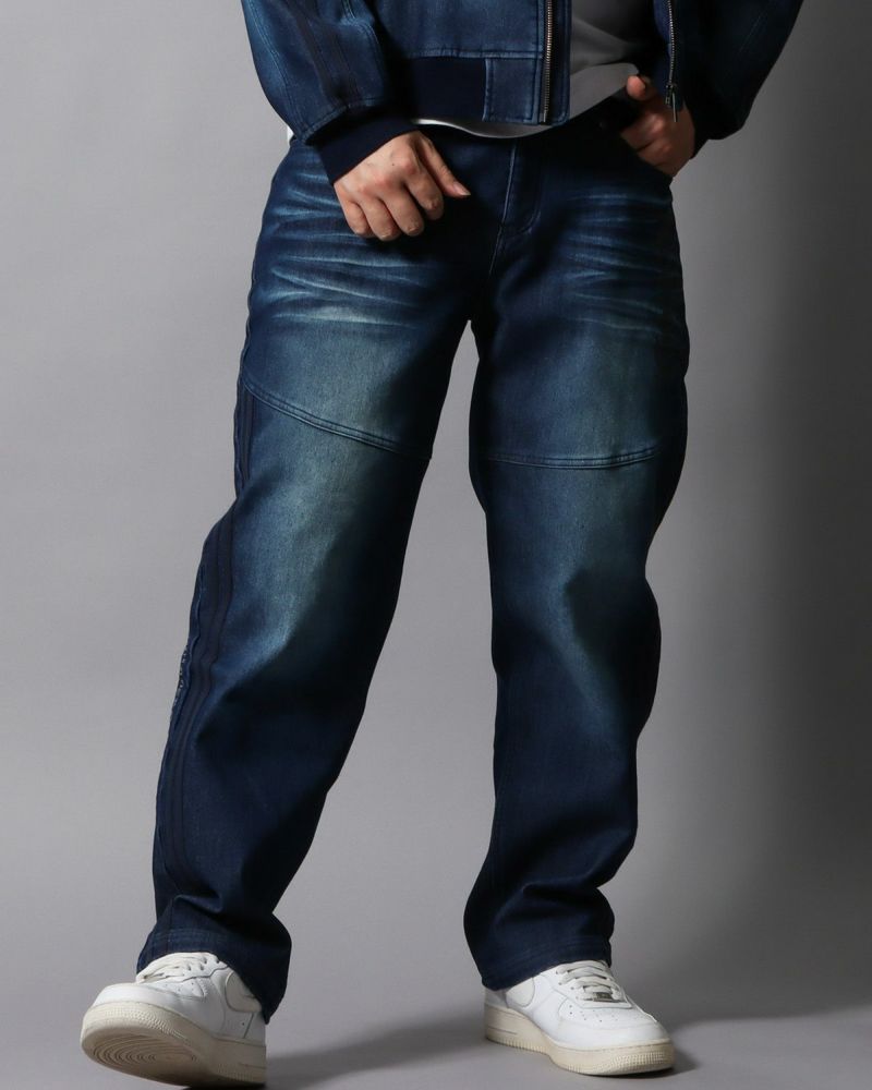 インディゴ：178cm/75kg(Lサイズ着用)