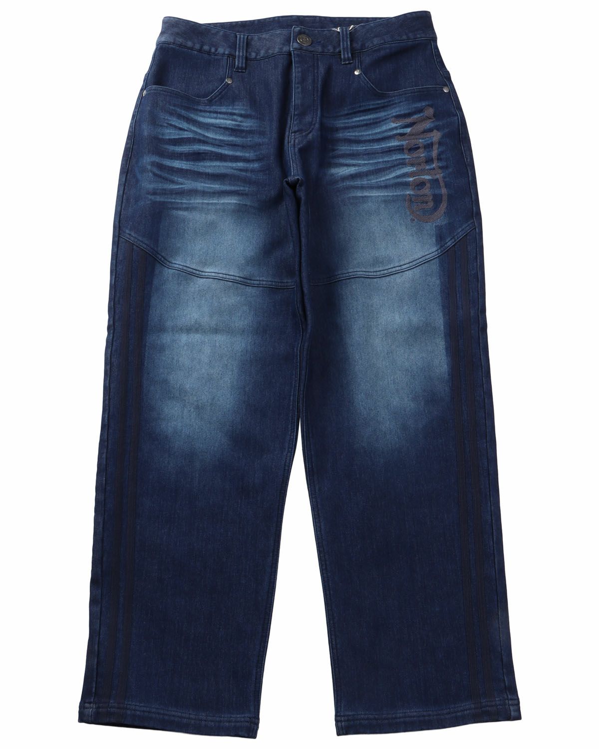 Norton] 防風 ストレッチ 畝刺繍 ワイド デニムパンツ | PEET ONLINE STORE