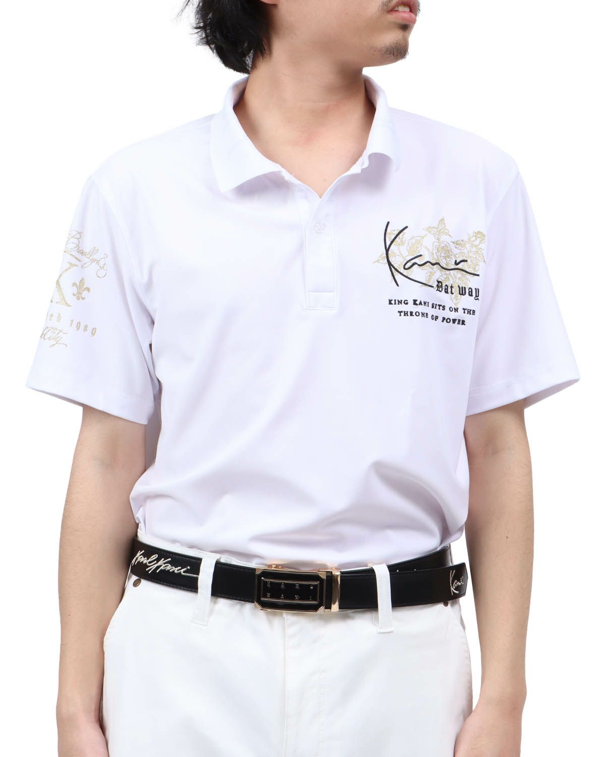 ホワイト：173cm63kg(Lサイズ着用)