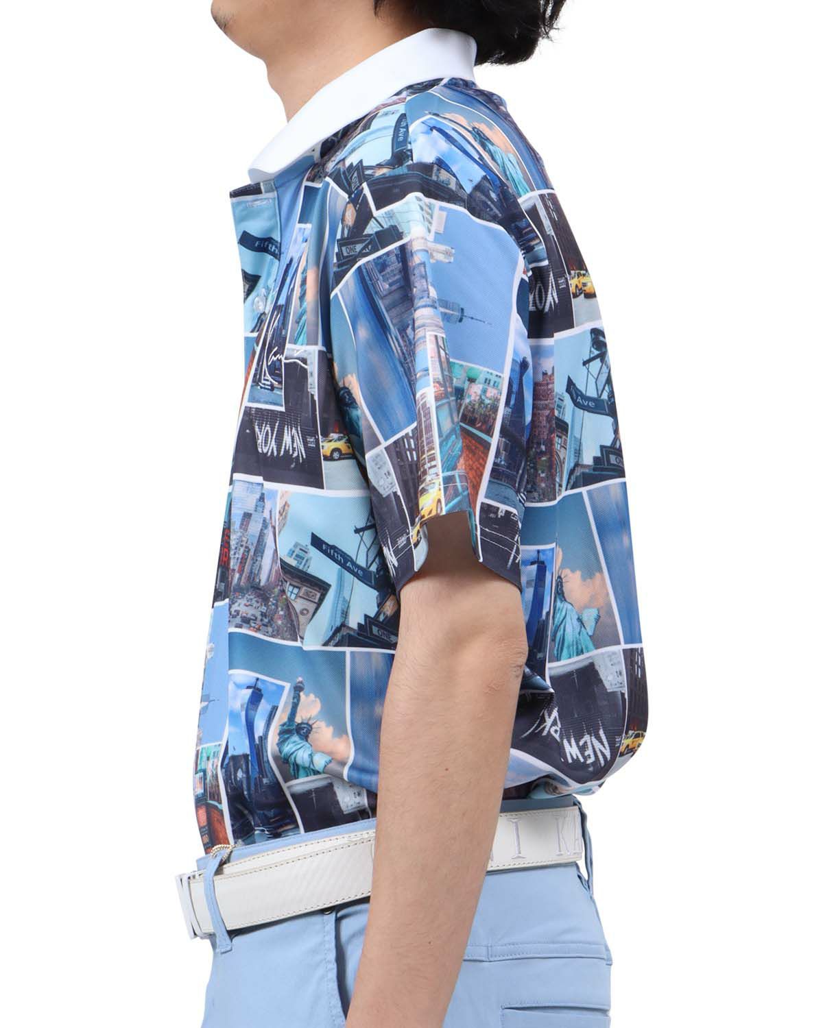 ホワイト：173cm63kg(Lサイズ着用)