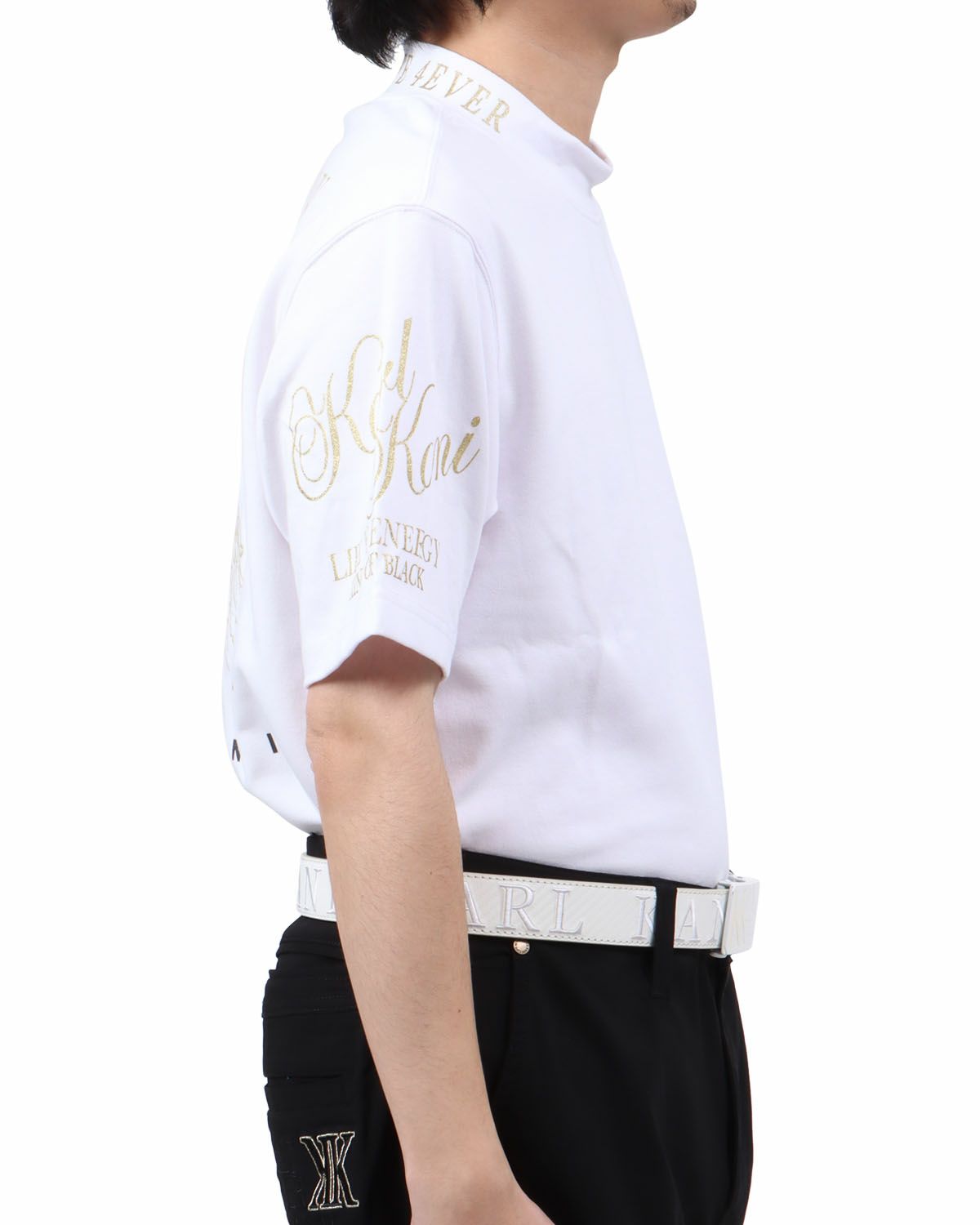 ホワイト：173cm63kg(Lサイズ着用)