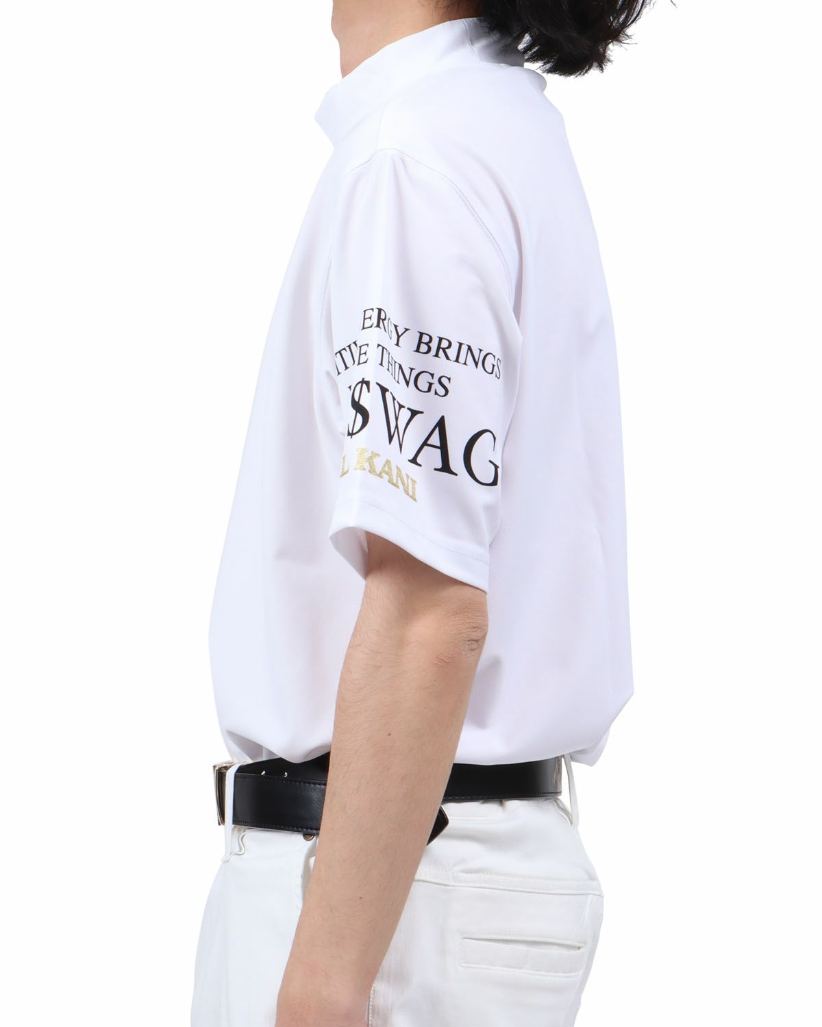 ホワイト：173cm63kg(Lサイズ着用)