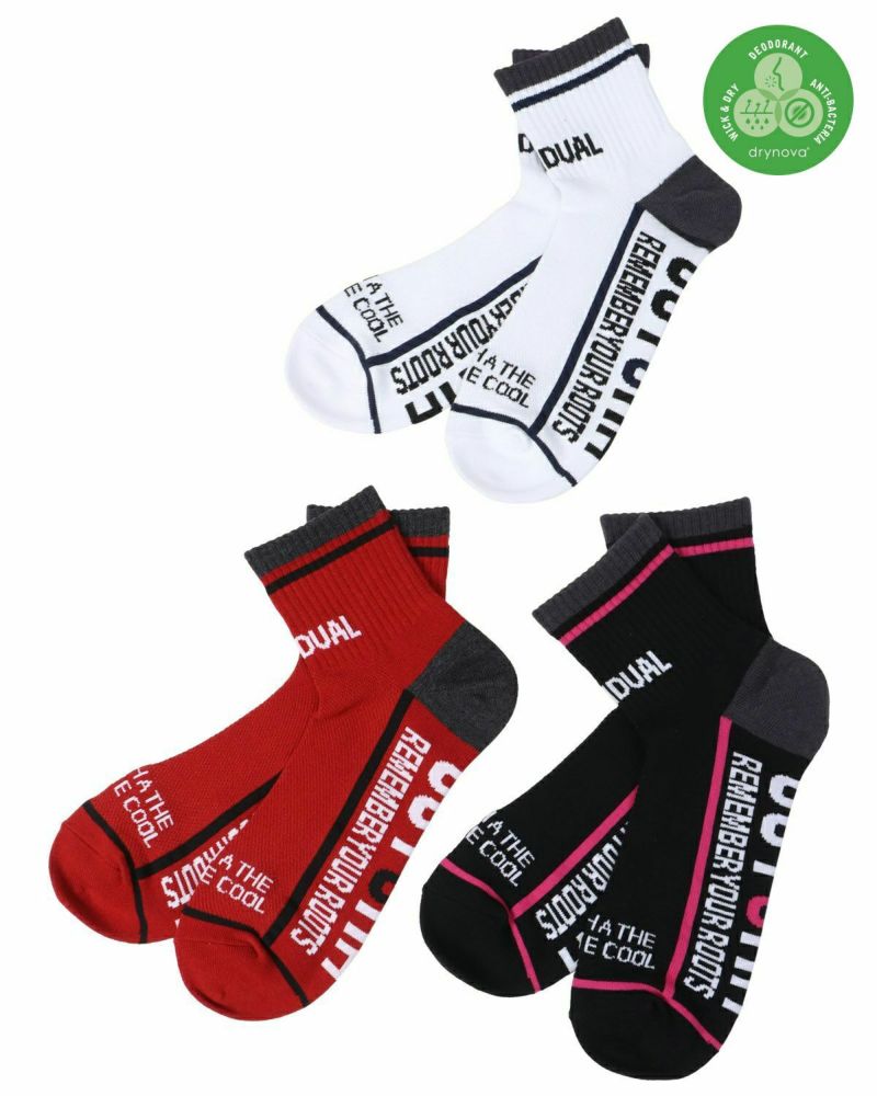 ミドル丈 ロゴライン ソックス