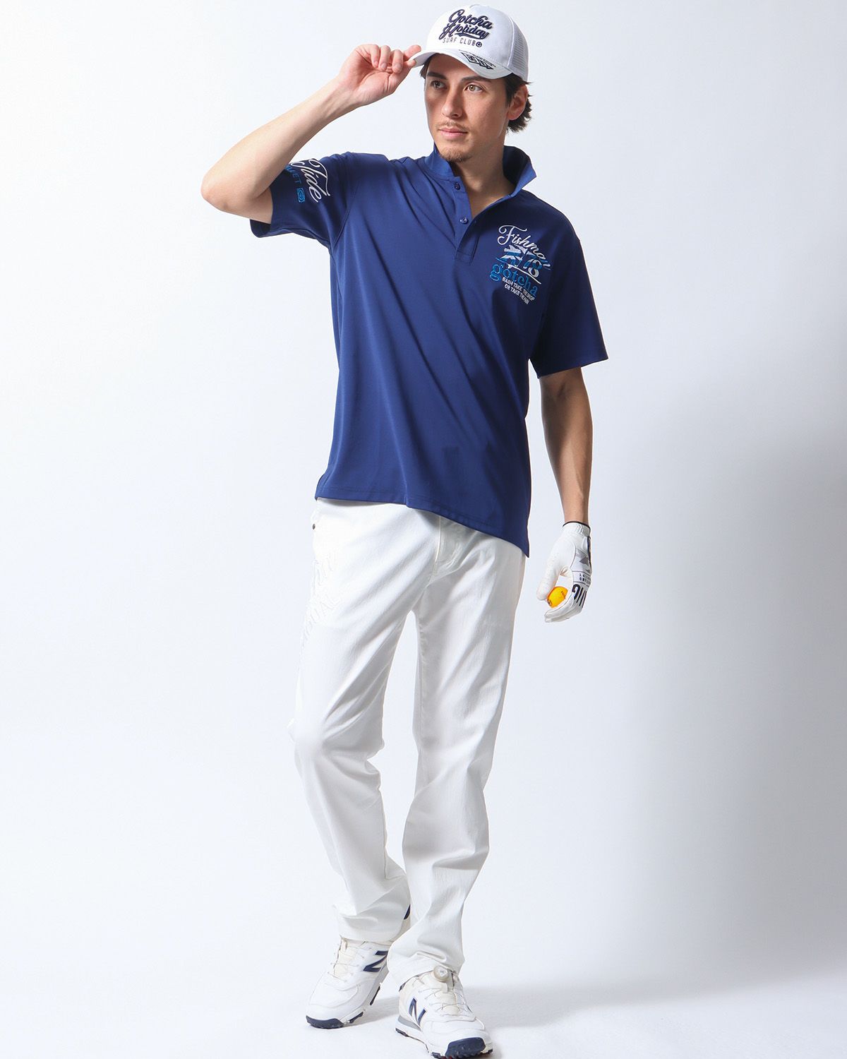ホワイト：180cm/70kg(Lサイズ着用)