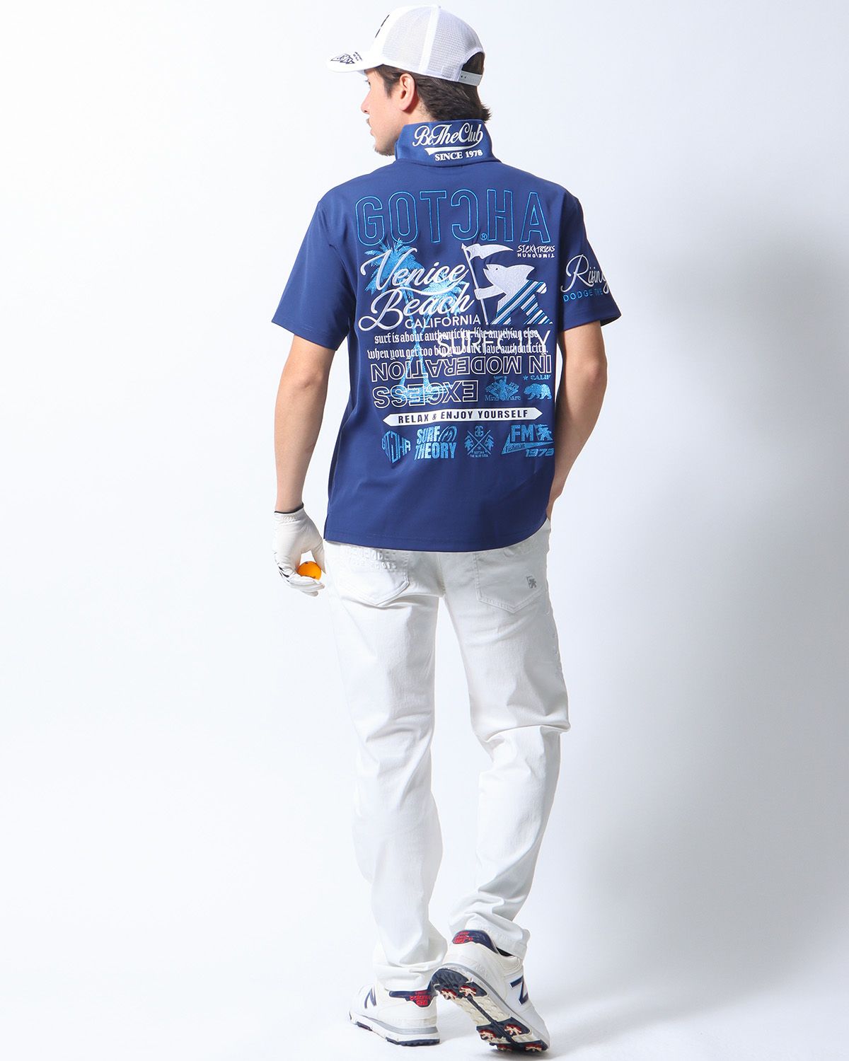 ホワイト：180cm/70kg(Lサイズ着用)