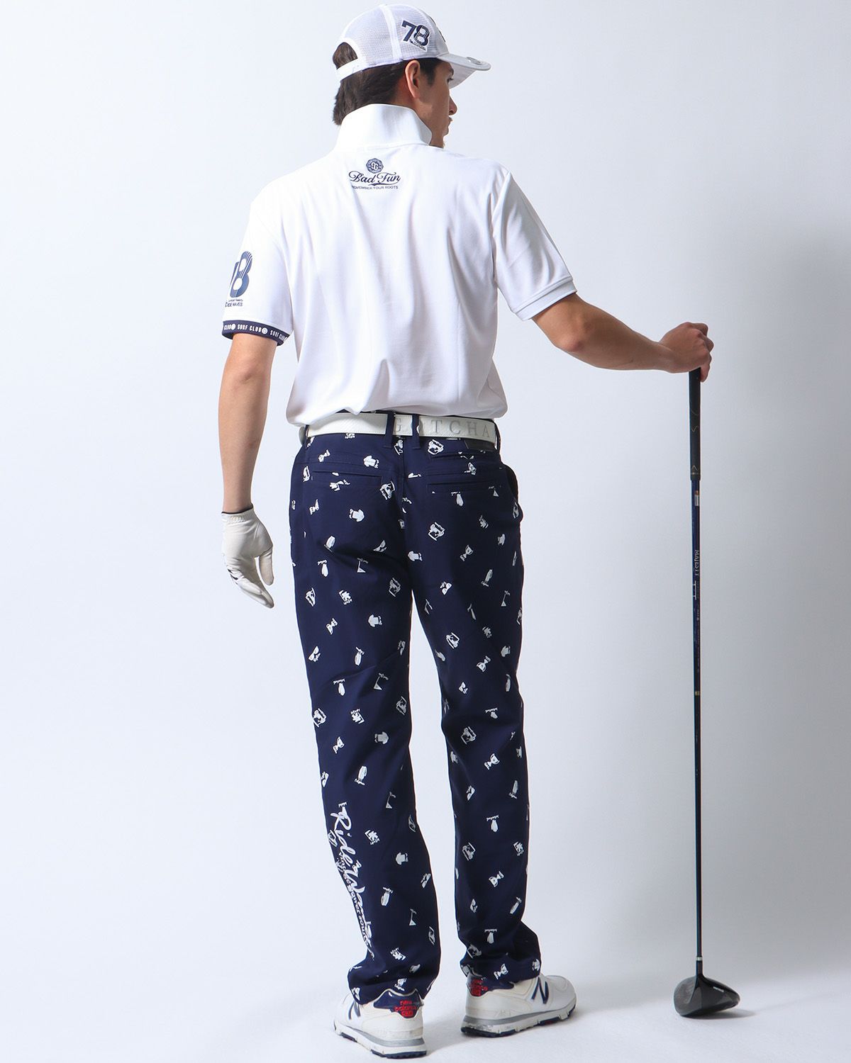 ネイビー：180cm/70kg(Lサイズ着用)