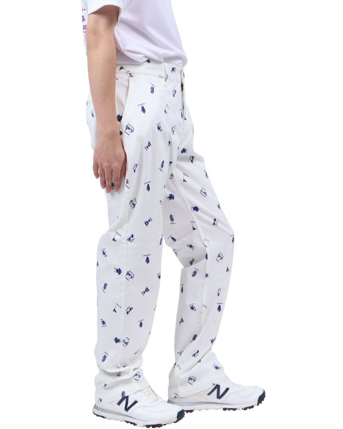 ホワイト：173cm63kg(Lサイズ着用)