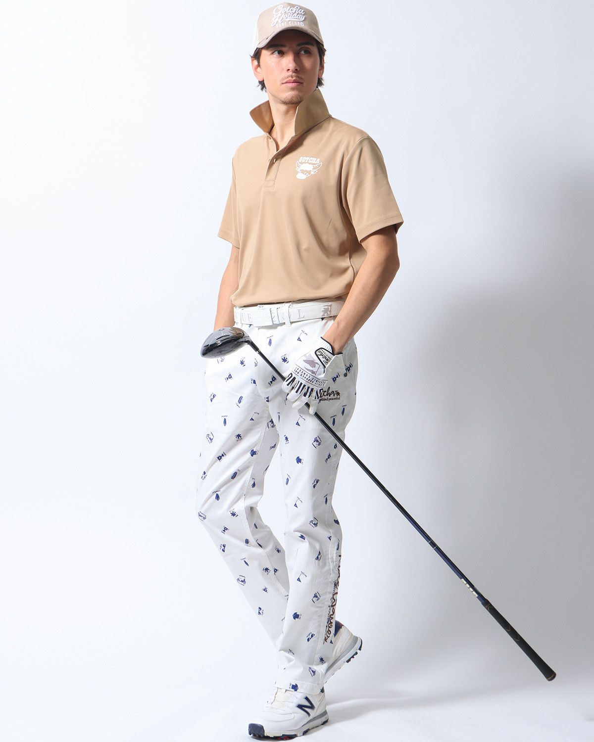 ベージュ：180cm/70kg(Lサイズ着用)