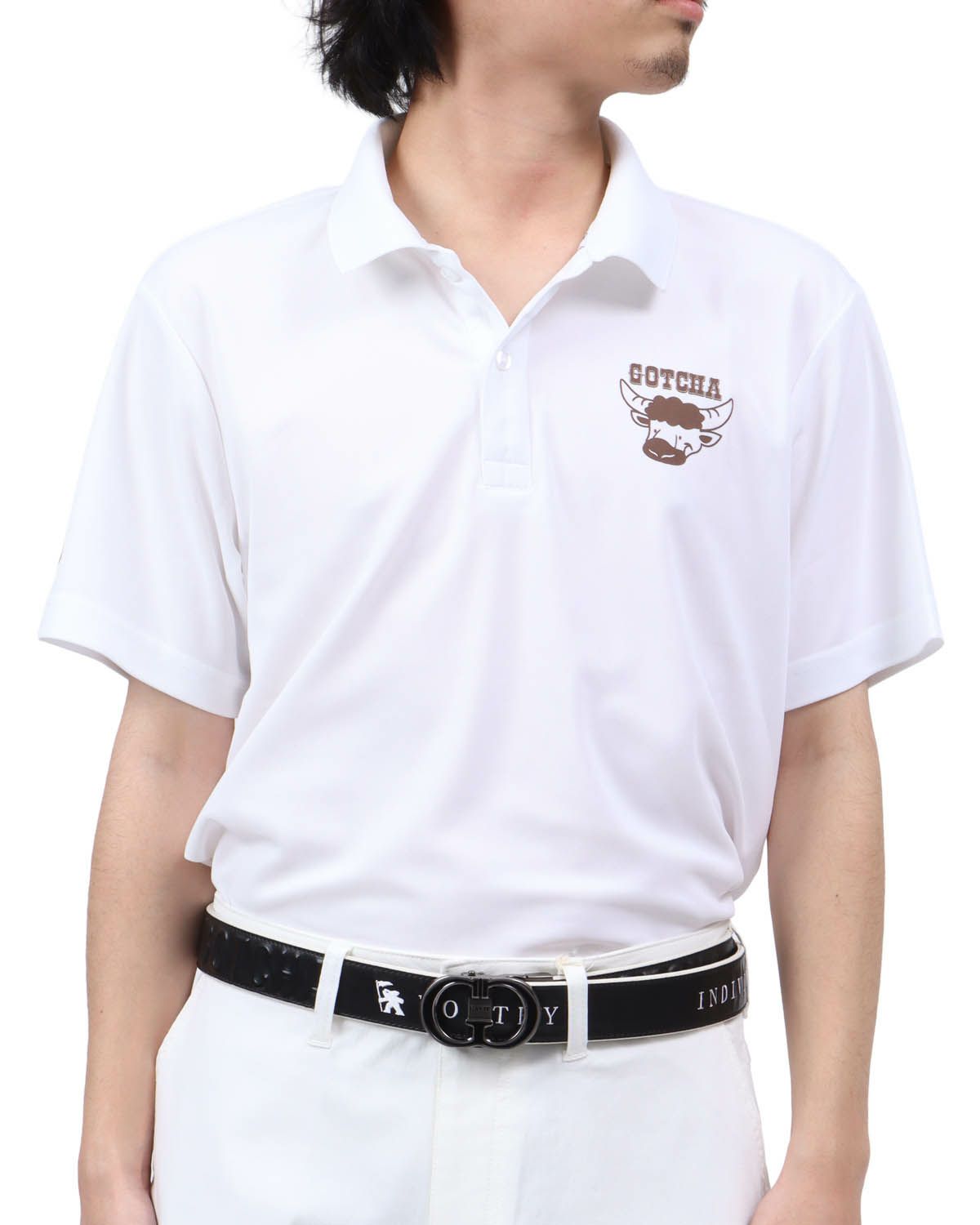 ホワイト：173cm63kg(Lサイズ着用)