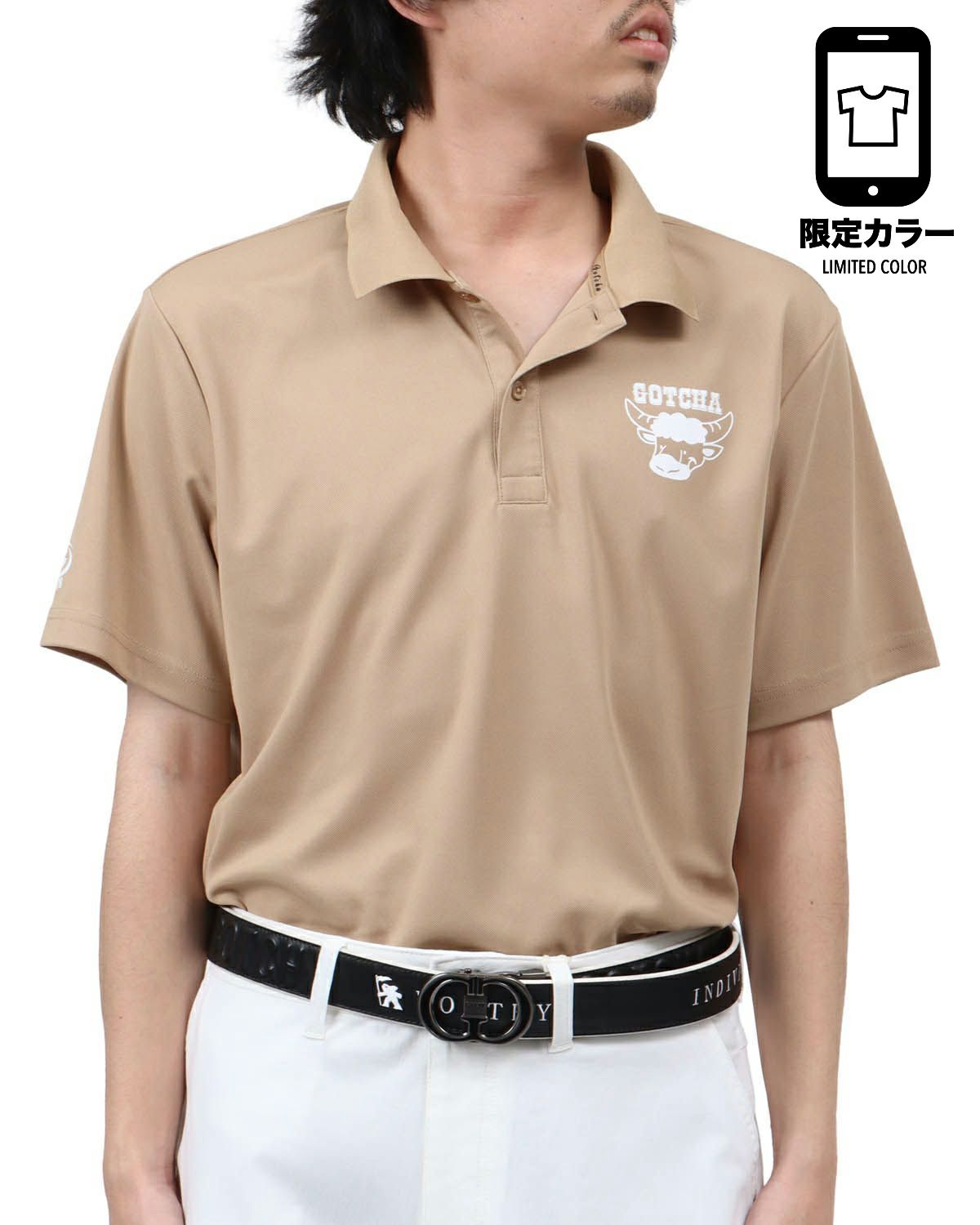 ベージュ：173cm63kg(Lサイズ着用)