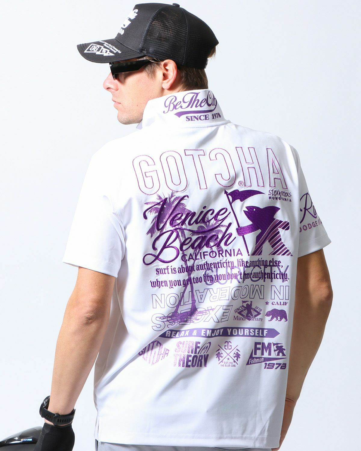 ホワイト：183cm/70kg(Lサイズ着用)