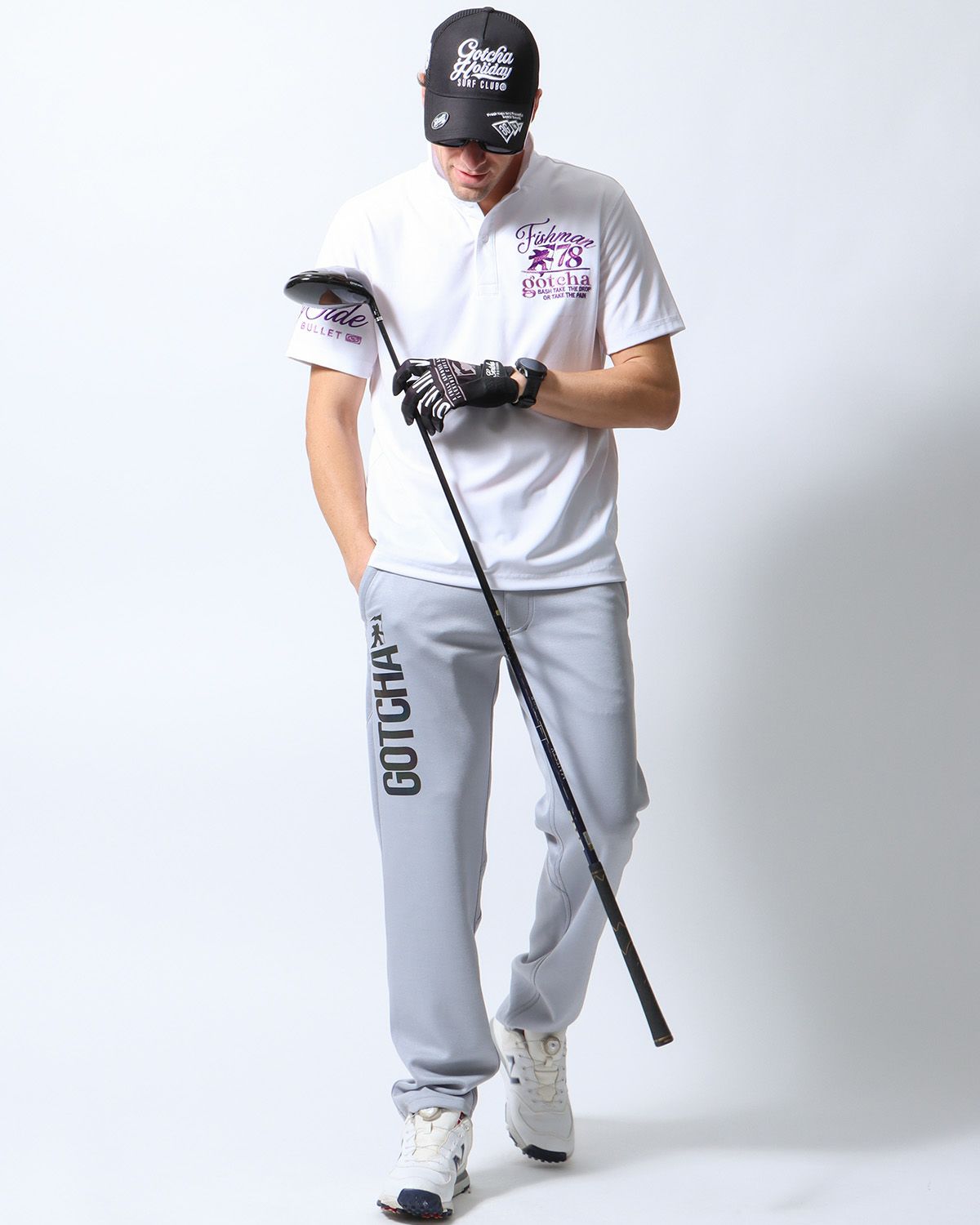 ホワイト：183cm/70kg(Lサイズ着用)