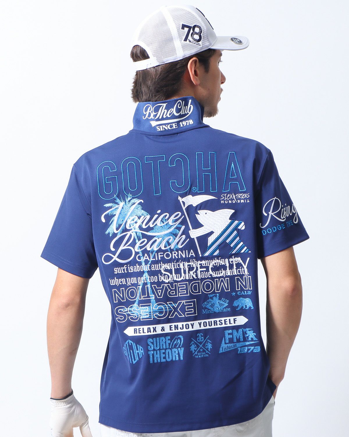 ネイビー：180cm/70kg(Lサイズ着用)