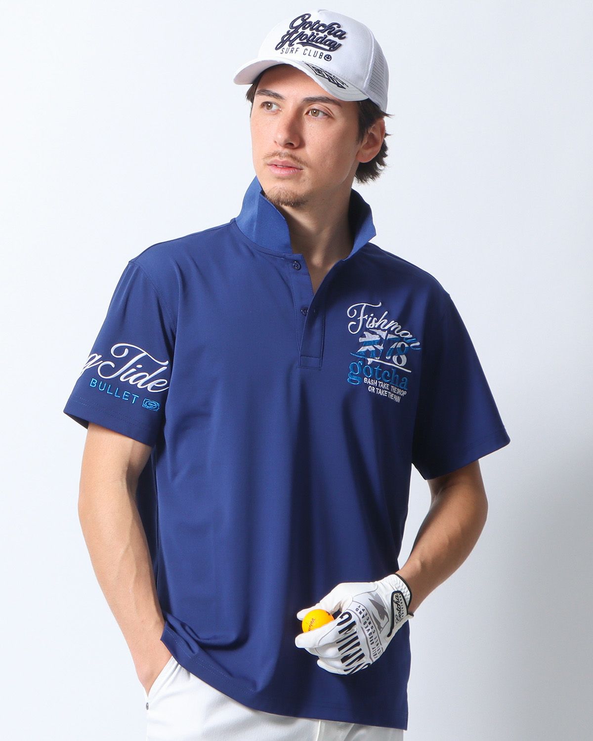 ネイビー：180cm/70kg(Lサイズ着用)