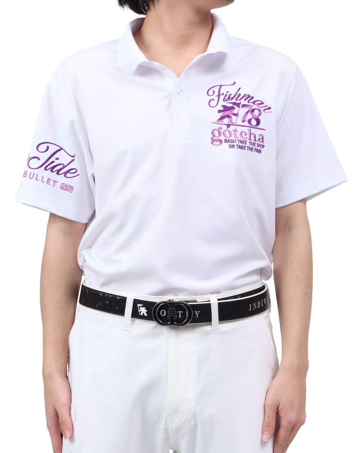 ホワイト：173cm63kg(Lサイズ着用)