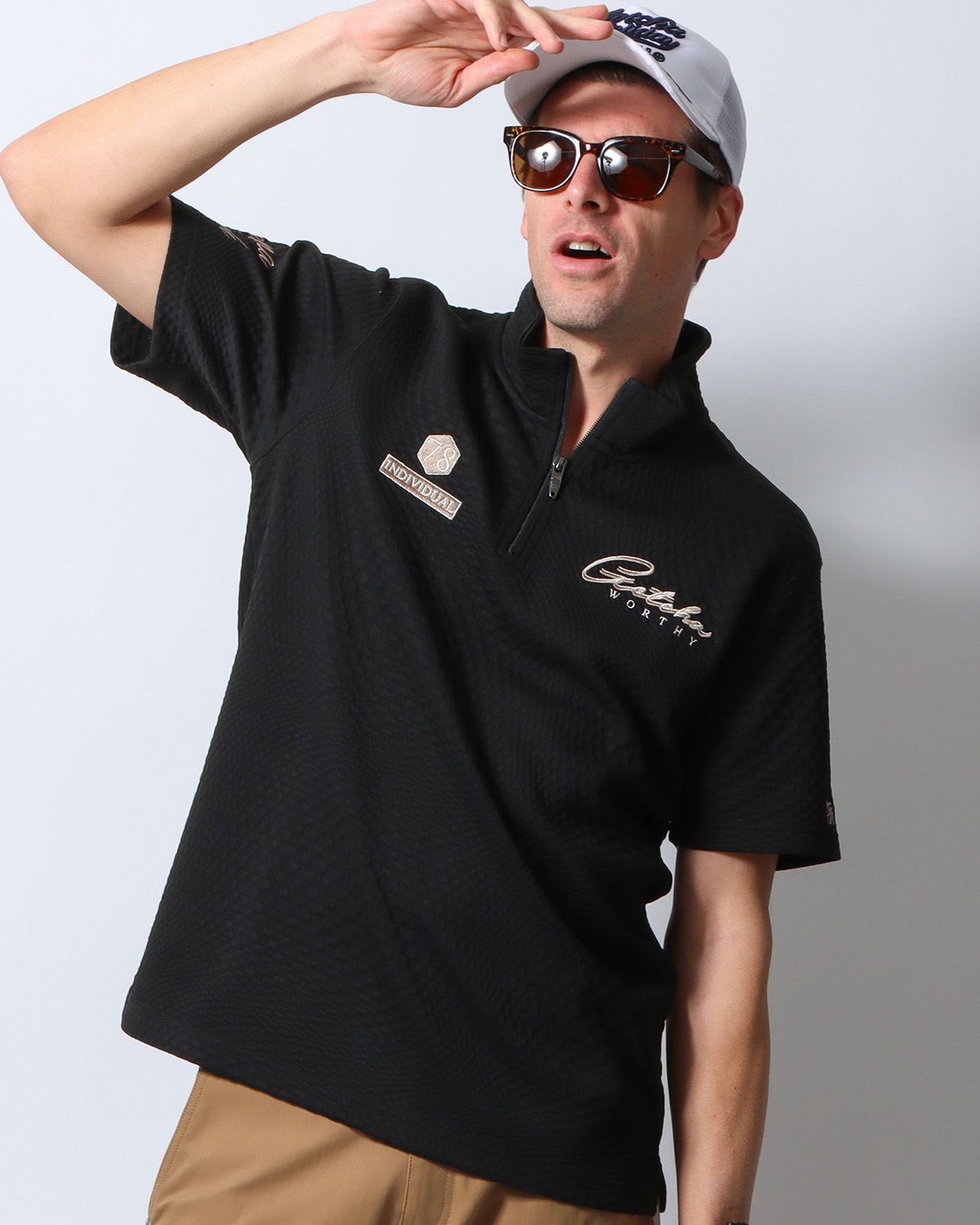 ブラック：183cm/70kg(Lサイズ着用)