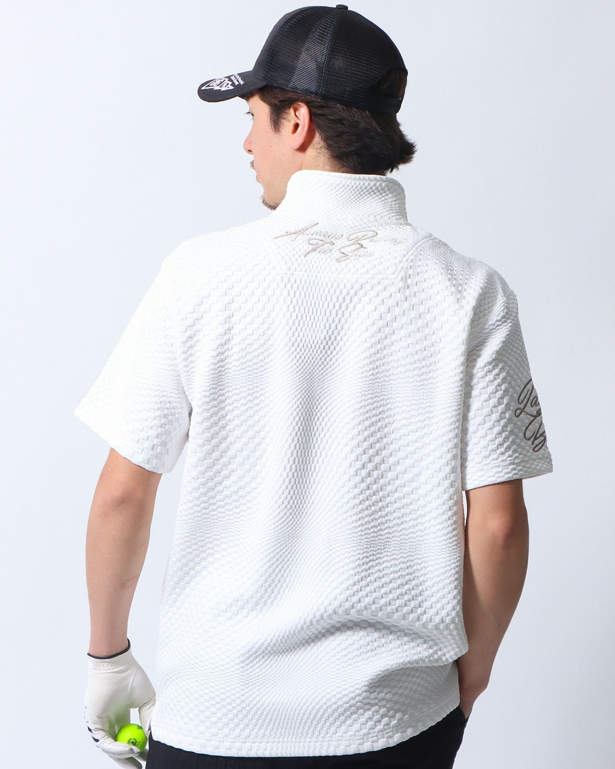 ホワイト：180cm/70kg(Lサイズ着用)