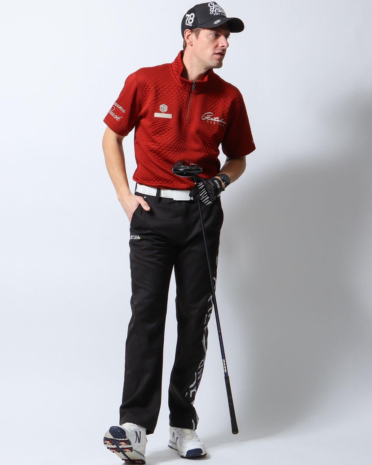 ダークレッド：183cm/70kg(Lサイズ着用)