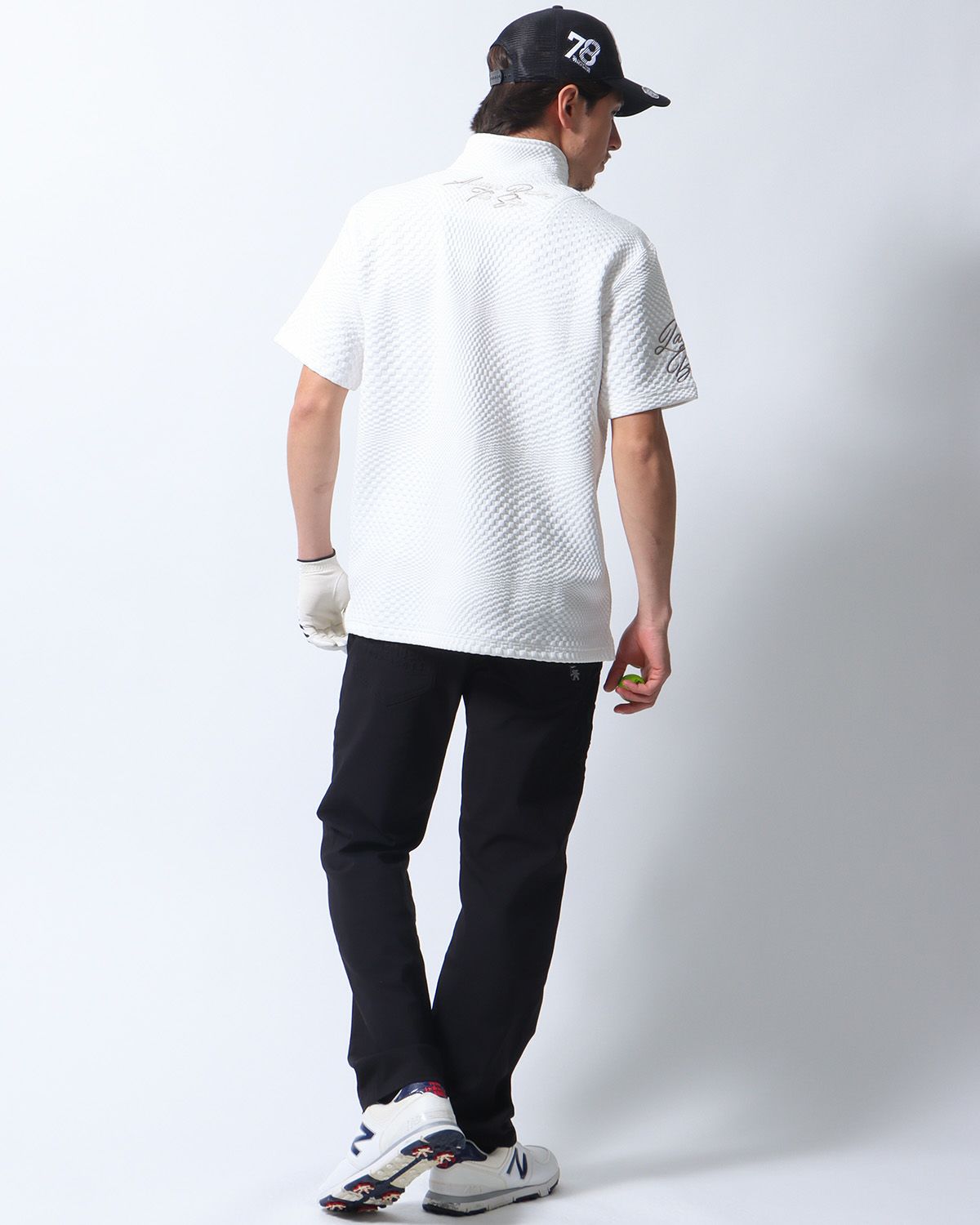 ホワイト：180cm/70kg(Lサイズ着用)