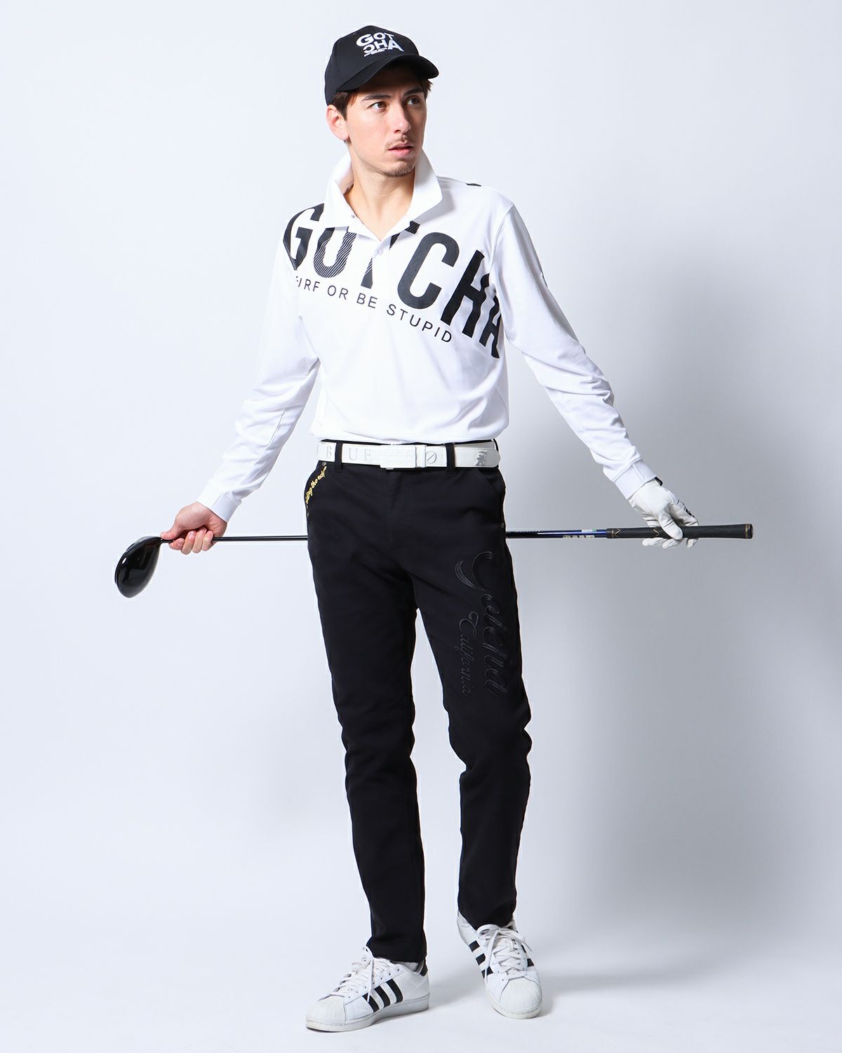 ホワイト：180cm/70kg(Lサイズ着用)