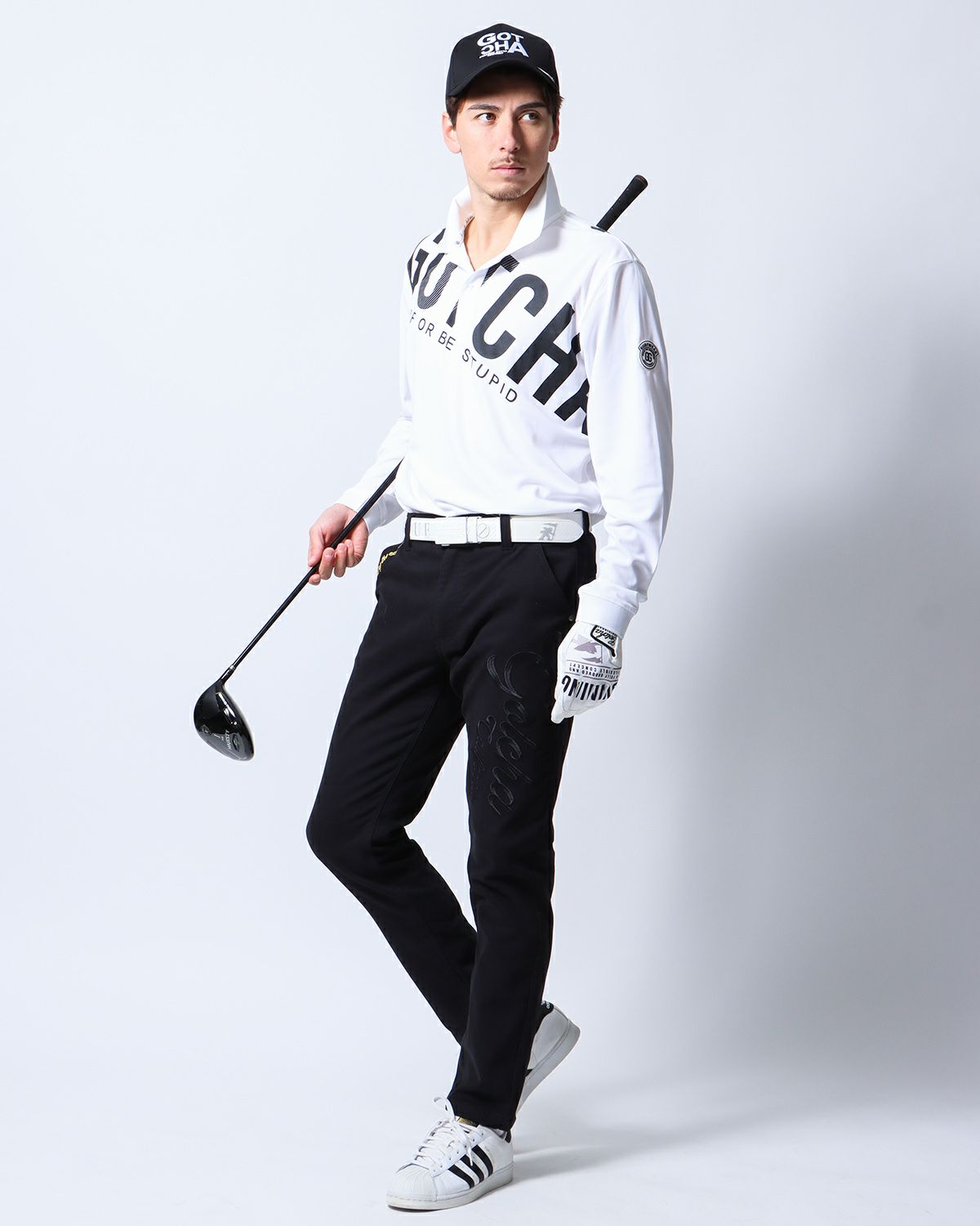 ホワイト：180cm/70kg(Lサイズ着用)