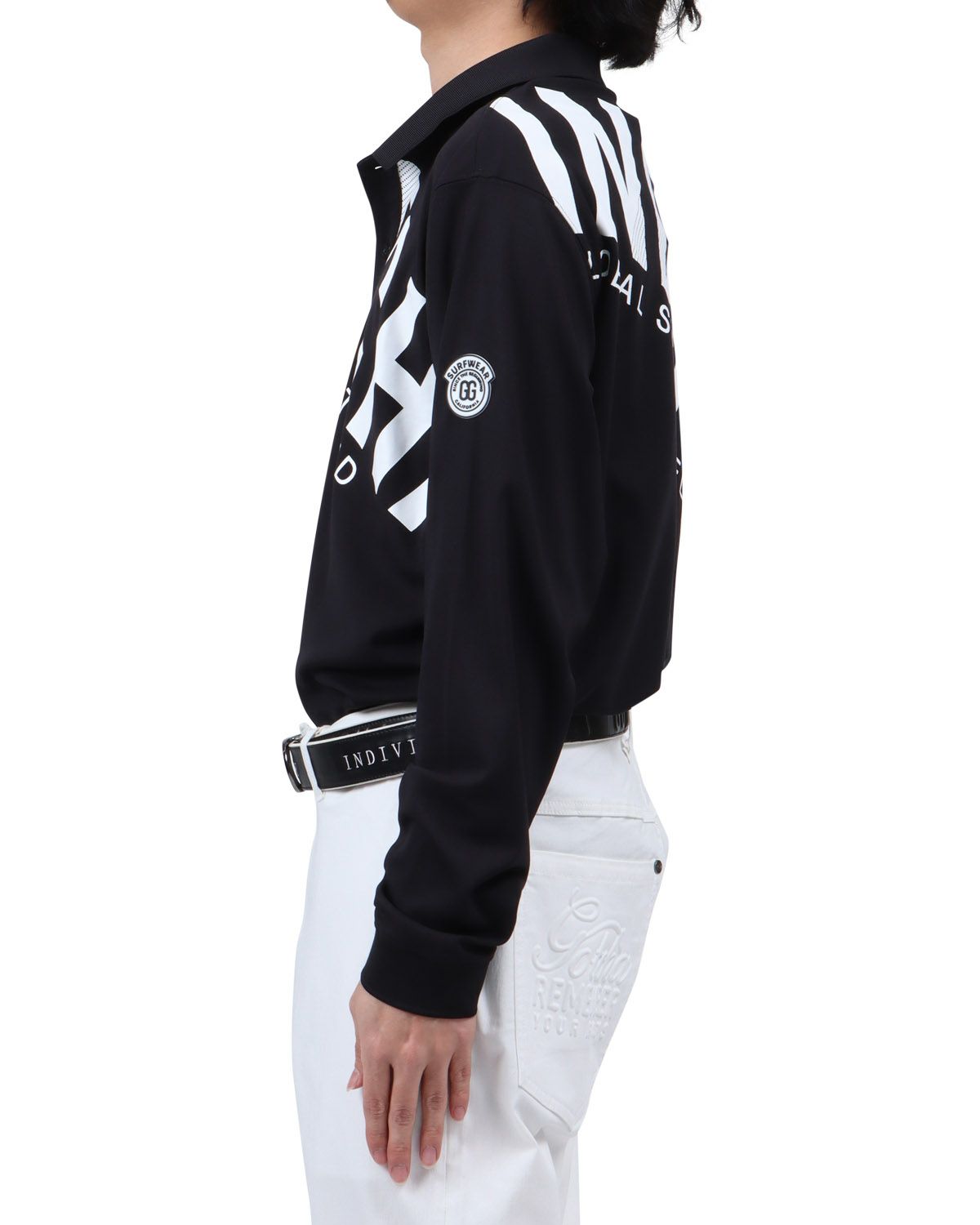 ブラック：173cm63kg(Lサイズ着用)