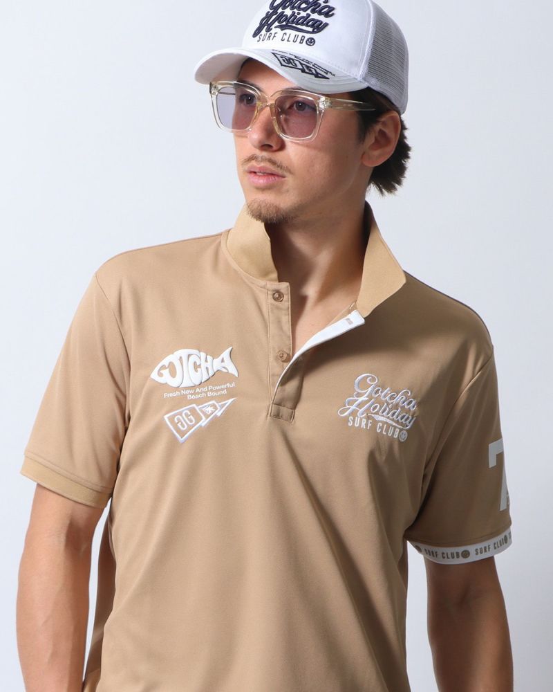 GOTCHA GOLF] ドライ UVカット ベーシック フィッシュポロ | PEET