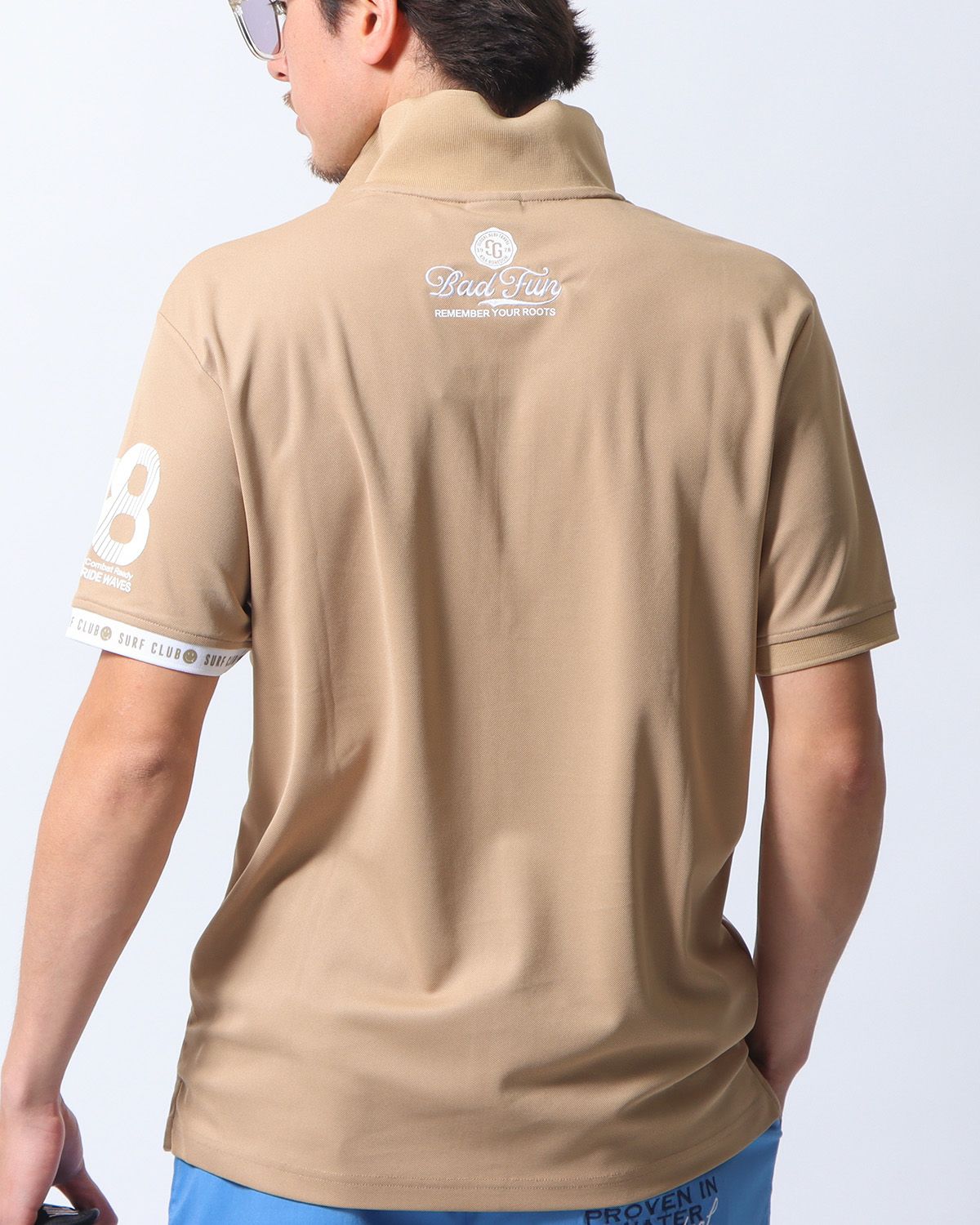 ベージュ：180cm/70kg(Lサイズ着用)