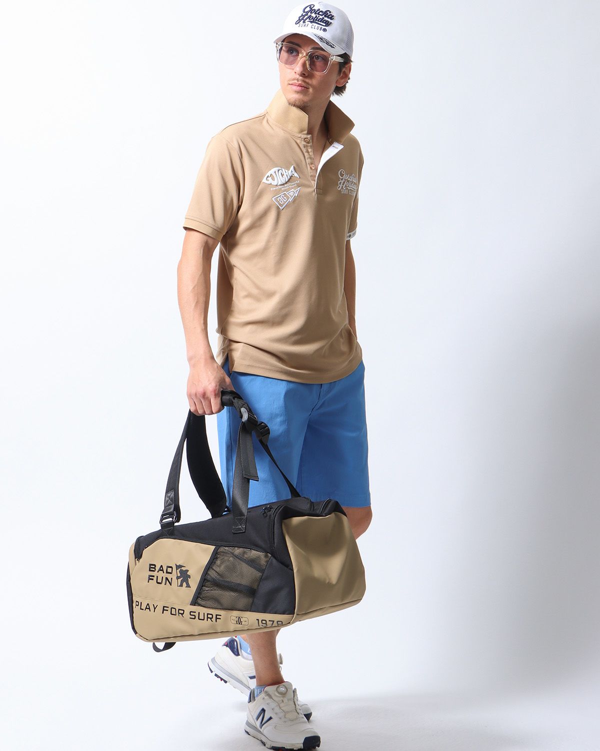 ベージュ：180cm/70kg(Lサイズ着用)