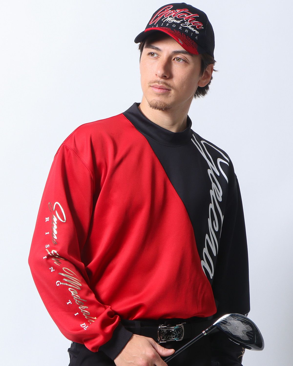 レッド：180cm/70kg(Lサイズ着用)