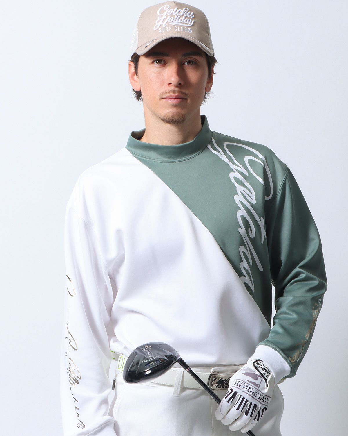 ホワイト：180cm/70kg(Lサイズ着用)