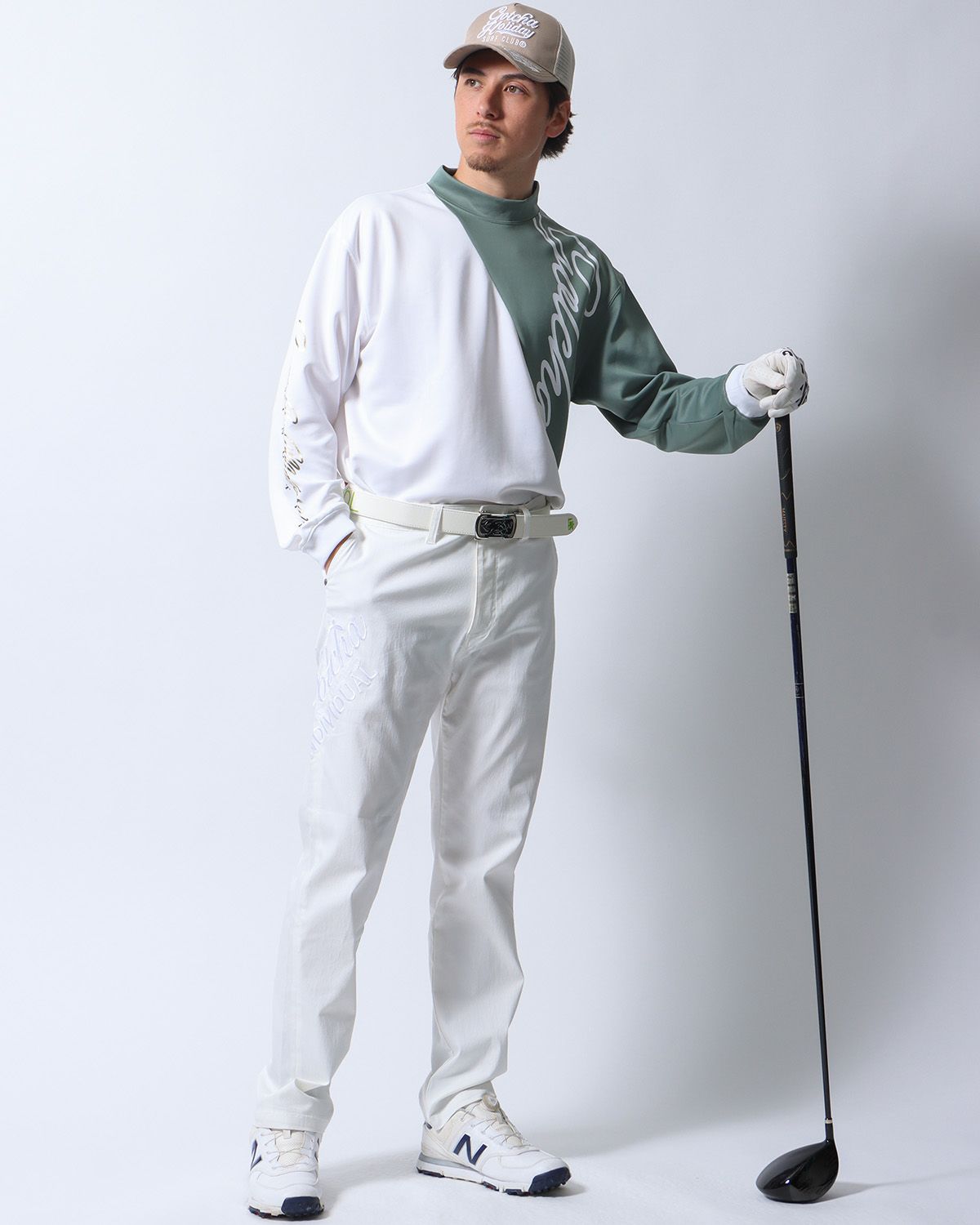 ホワイト：180cm/70kg(Lサイズ着用)