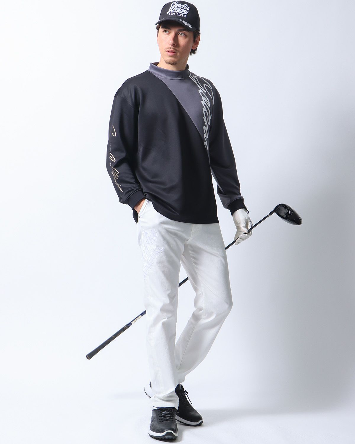 ブラック：180cm/70kg(Lサイズ着用)