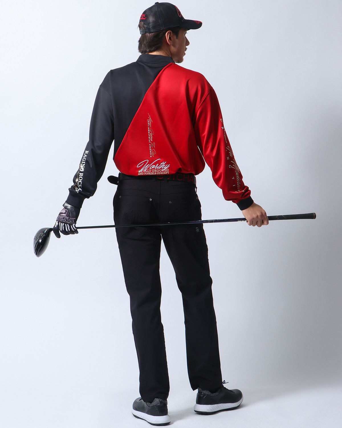 レッド：180cm/70kg(Lサイズ着用)