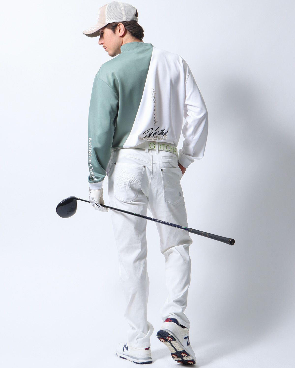 ホワイト：180cm/70kg(Lサイズ着用)