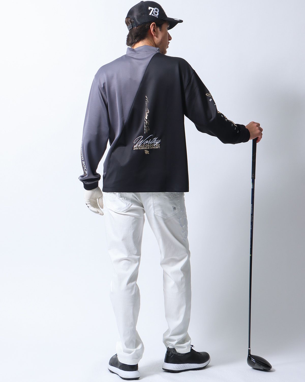 ブラック：180cm/70kg(Lサイズ着用)